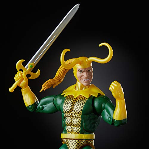 Marvel Legends Series Loki 6" Collectible Comics Action Figure Toy for Ages 6 & Up with Accessory & Build-A-Figurepiece