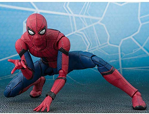 Marvel Spider-Man Figura de acción: Homecoming superhéroe Spider-Man Juguetes 16CM - Regalo de cumpleaños Collection- la decoración del hogar del Coche for niños (Color: Spider-Man)