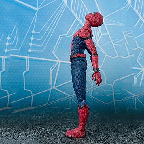 Marvel Spider-Man Figura de acción: Homecoming superhéroe Spider-Man Juguetes 16CM - Regalo de cumpleaños Collection- la decoración del hogar del Coche for niños (Color: Spider-Man)