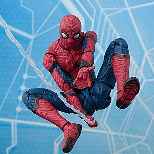 Marvel Spider-Man Figura de acción: Homecoming superhéroe Spider-Man Juguetes 16CM - Regalo de cumpleaños Collection- la decoración del hogar del Coche for niños (Color: Spider-Man)