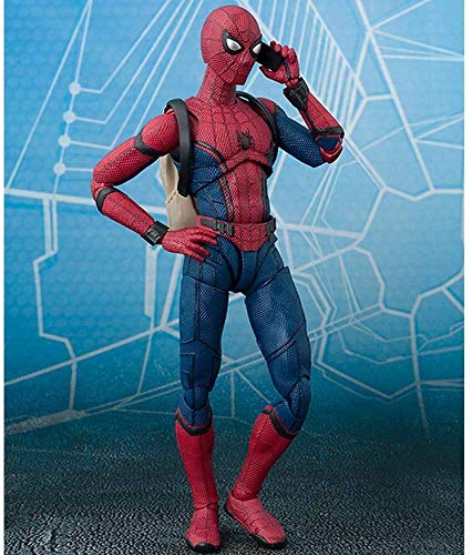 Marvel Spider-Man Figura de acción: Homecoming superhéroe Spider-Man Juguetes 16CM - Regalo de cumpleaños Collection- la decoración del hogar del Coche for niños (Color: Spider-Man)