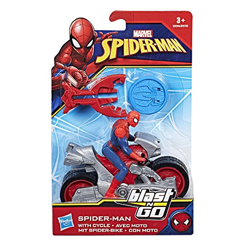 Marvel Spiderman B9994 - Figura de Coche Blast & Go Spider Man, diseño de Spiderman