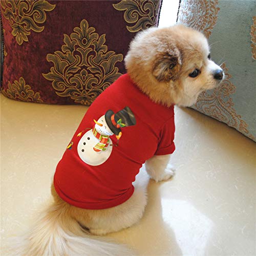 Mascota Navidad del Perro Camiseta Pijamas, Muñeco De Navidad Sudadera Suéteres Ropa De Fiesta Trajes De Cachorros De Dos Patas para Los Pequeños Perros Medianos