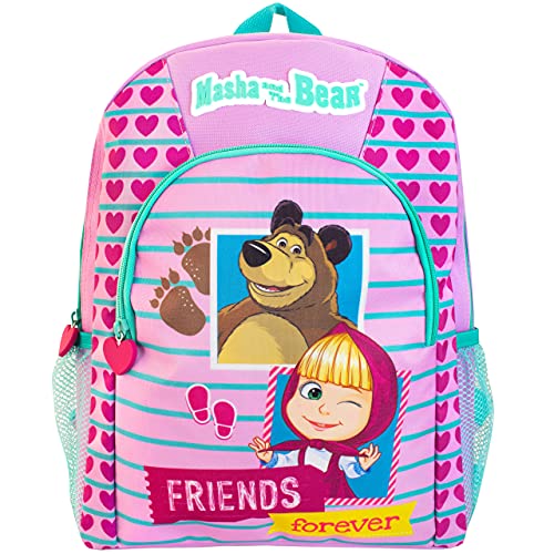 Masha and the Bear Mochila para Niños Morado