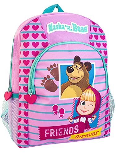 Masha and the Bear Mochila para Niños Morado