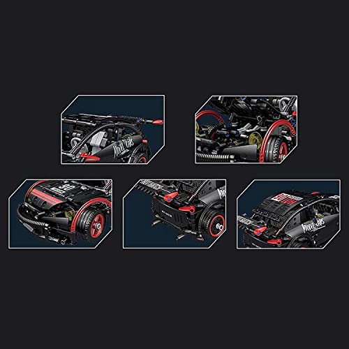 MASSAGERS Modelo de Coche de Carreras Hatchback Type R con Doble RC, 18013, Compatible con Lego Technic - 587 Piezas