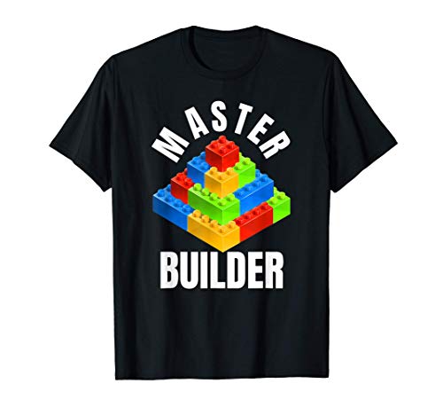 Master Builder Building Blocks Brick Builders Toys gift Camiseta