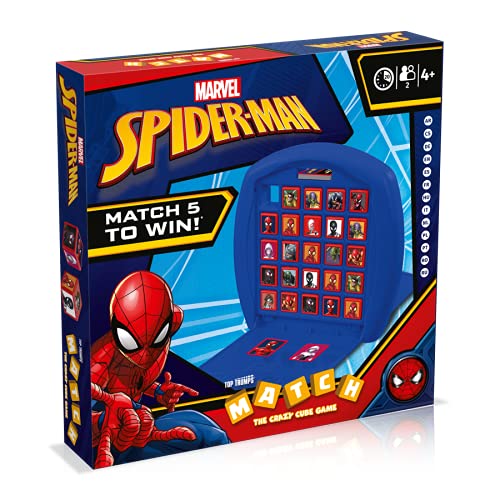 Match Spider Man - Juego de Mesa de Top Trumps – Conecta en línea a 5 de tus personajes favoritos de Spider Man