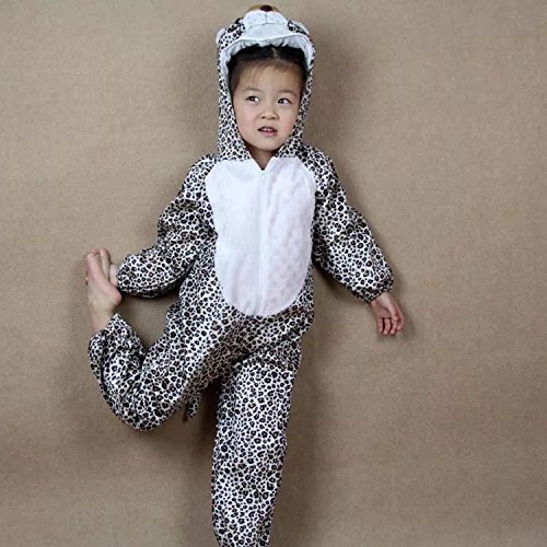 Matissa Niños Disfraces de Animales Niños Niñas Unisex Disfraces Cosplay Niños Onesie (Leopardo, L (para niños de 105 - 120 cm de Altura))