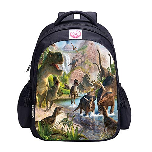 MATMO - Mochila de dinosaurio para niños, mochila escolar personalizable