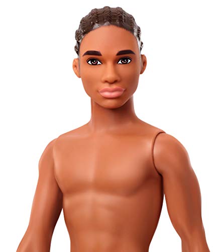 Mattel Barbie - Ken Beach Dark Skin Doll with Swim Pants (GHW44)