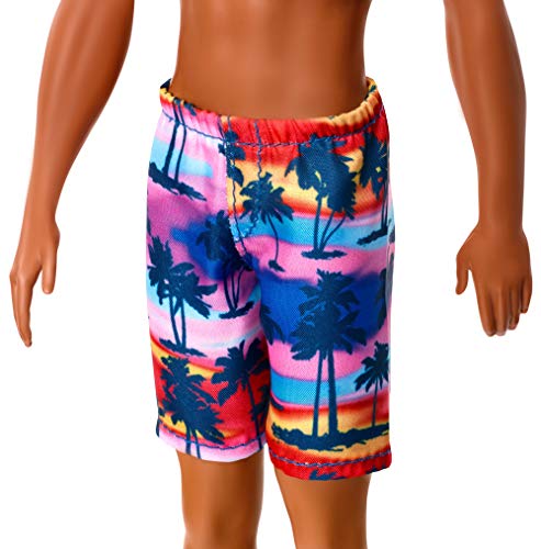 Mattel Barbie - Ken Beach Dark Skin Doll with Swim Pants (GHW44)