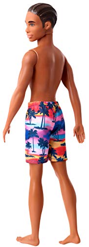 Mattel Barbie - Ken Beach Dark Skin Doll with Swim Pants (GHW44)