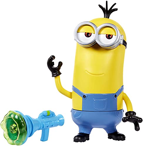 Mattel Minions Despicable Me/Minions Superfiguras traviesas y revoltosas, Kevi/Pistola de flatulencias (GMF23)