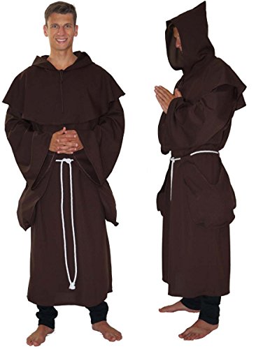 Maylynn 14109 - Disfraz de Monje, hábito de Monje Medieval, 3 Piezas, Talla M/L