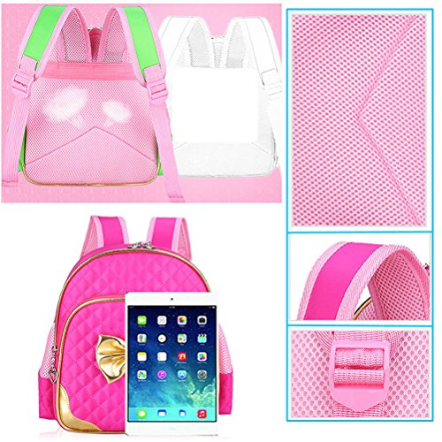 MCUILEE Impermeable Kindergarten Kids Toddler Backpacks/Cute Nursery Escuela Mochilas/Mochila de bebé (Rosa)