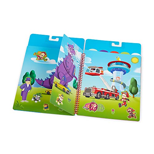 Melissa & Doug, PAW Patrol, Album pieghevole con adesivi riutilizzabili, La Missione Definitiva, 130 adesivi riutilizzabili