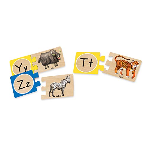 Melissa & Doug Self-Correcting Alphabet Wooden Puzzles With Storage Box (52 pcs)