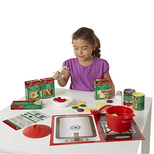 Melissa & Doug- Set Pasta da Preparare e Servire Giocattolo, Multicolore, 19361