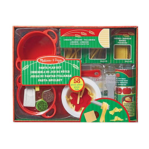 Melissa & Doug- Set Pasta da Preparare e Servire Giocattolo, Multicolore, 19361