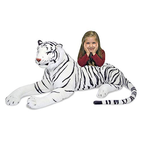 Melissa&Doug- White Tiger Giant Juguete de Pluche, Multicolor (Melissa & Doug 13979)