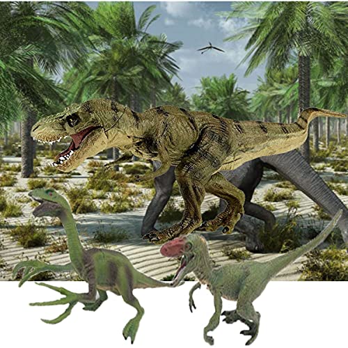 Mengger 3Pcs Dinosaurios de juguete grandes 30cm Dinosaurio de ataque Figura Juego de Mini Figura Prehistóricos Modelos Regalo para niños y niñas