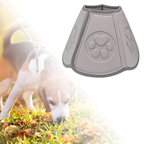 MERIGLARE Collar de Cono de Perro Ajustable, Anillo de protección, Collar electrónico de curación de heridas de Perro isabelino, Seguridad Anti-mordida, Suave - 15CM