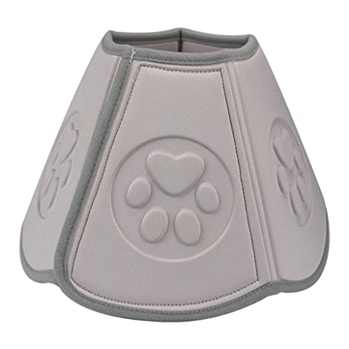 MERIGLARE Collar de Cono de Perro Ajustable, Anillo de protección, Collar electrónico de curación de heridas de Perro isabelino, Seguridad Anti-mordida, Suave - 15CM