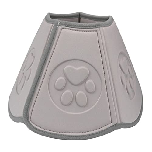 MERIGLARE Collar de Cono de Perro Ajustable, Anillo de protección, Collar electrónico de curación de heridas de Perro isabelino, Seguridad Anti-mordida, Suave - 15CM