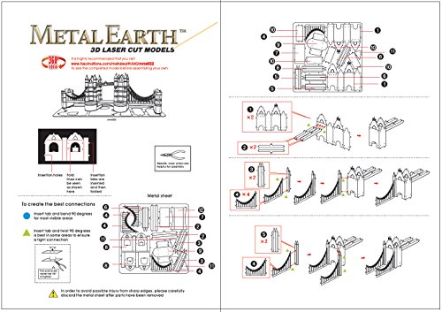 METAL EARTH MAQUETA / PUZZLE 3D De metal. - LONDON TOWER BRIDGE - Monta tus modelos favoritos en casa. (MMS022)