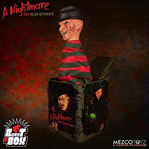 Mezco Toyz Caja Sorpresa de música Burst-A-Box Freddy Krueger 36 cm. Pesadilla en ELM Street