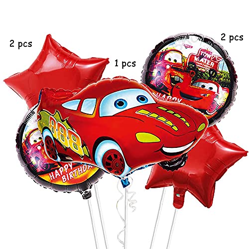 MEZHEN Foil Globos de Cumpleaños para Cars Cumpleaños Decoración Coche Globos Happy Birthday Dibujos Animados Birthday Party Foil Balloons