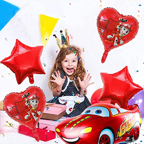 MEZHEN Foil Globos de Cumpleaños para Cars Cumpleaños Decoración Coche Globos Happy Birthday Dibujos Animados Birthday Party Foil Balloons