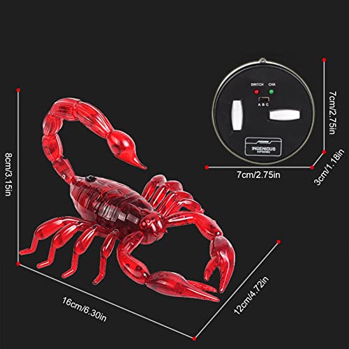 MezoJaoie Control Remoto Scorpion, Robot Scorpion RC Toy, Realistic Scorpion Toy Electric Tricky Bugs Broma Regalos para Regalos de Fiesta para niños y Adultos