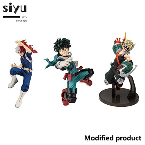 Mi héroe Academia los increíbles héroes Vol. 1 Izuku MIDORIYA Figura Vol. 2 shoto todoroki Figura Vol. 3 Katsuki bakugo Figura Conjunto de 3 Juguetes Alto 1 5 cm (5.9 Pulgadas) (Versión no Original)