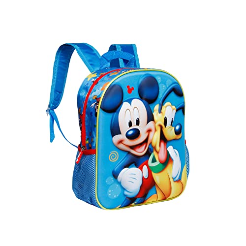 Mickey Mouse Pluto-Mochila 3D Pequeña, Azul