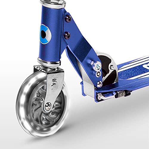 Micro Led Sprite Scooter Azul 2 Ruedas Iluminar Ruedas Niño Niña 5-12 Años