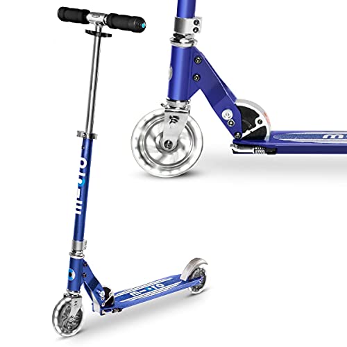 Micro Led Sprite Scooter Azul 2 Ruedas Iluminar Ruedas Niño Niña 5-12 Años