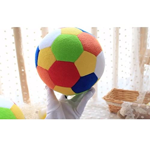 Milageto 2 Piezas de Pelota de Fútbol de Peluche Suave para Niños, Pelota de Tela Colorida, Deportes, 9.5cm + 15.5cm