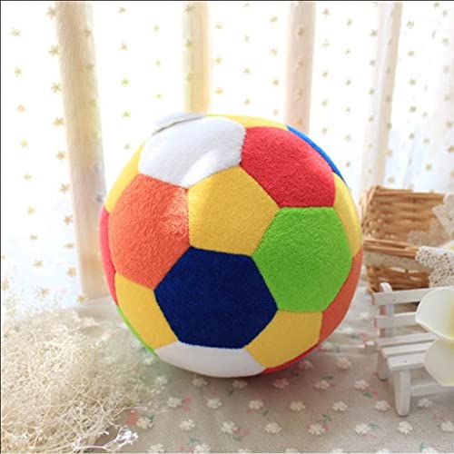 Milageto 2 Piezas de Pelota de Fútbol de Peluche Suave para Niños, Pelota de Tela Colorida, Deportes, 9.5cm + 15.5cm