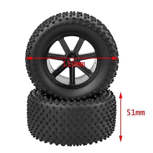 Milageto 4pcs 110mm RC Tire 1/10 Off Road Escalada Coche Desierto Rock Crawler Tracks