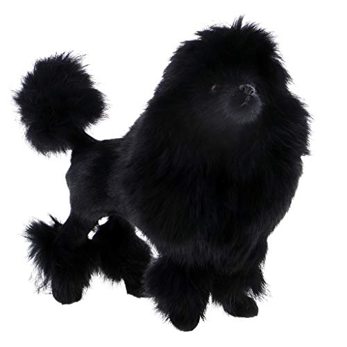 Milageto de Juguete de Caniche Modelo de Perro Negro Animal de Peluche Perros Inicio