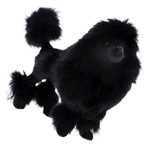 Milageto de Juguete de Caniche Modelo de Perro Negro Animal de Peluche Perros Inicio