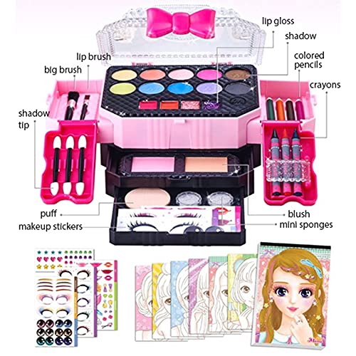 MIMI WORLD Caja de maquillaje Mimi, poner maquillaje en la cara de Mimi, juguetes de belleza para niñas