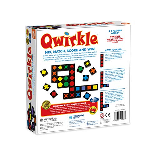 MindWare Qwirkle Mix Juego de mesa para combinar colores y formas (idioma español no garantizado)