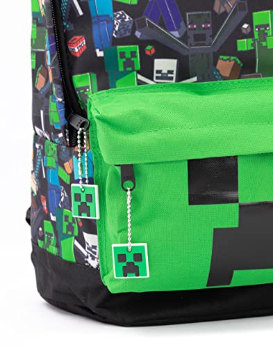 Minecraft Mochila Para Niños Niños Negro Gamer Bag Mochila Escolar