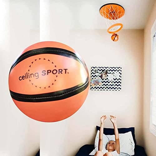 Mini Aro Juego De Baloncesto para Dormitorio En El Techo para NiñOs,Red Y Tablero De Baloncesto para Interiores,Incluye Tablero De Baloncesto Y Mini Baloncesto