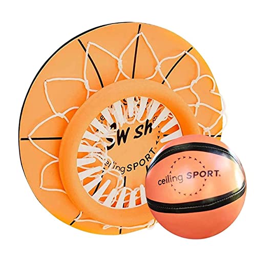 Mini Aro Juego De Baloncesto para Dormitorio En El Techo para NiñOs,Red Y Tablero De Baloncesto para Interiores,Incluye Tablero De Baloncesto Y Mini Baloncesto