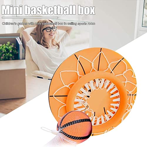 Mini Aro Juego De Baloncesto para Dormitorio En El Techo para NiñOs,Red Y Tablero De Baloncesto para Interiores,Incluye Tablero De Baloncesto Y Mini Baloncesto