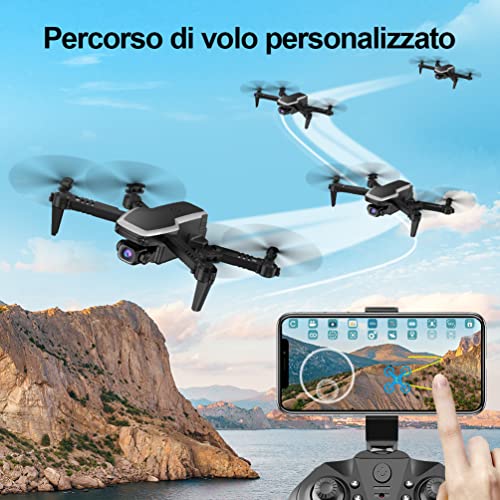 Mini Drone con Cámara 4K - RC Drone S171 HD FPV Cámaras Duales Aplicación para Teléfono Móvil Wifi Controlable RC Quadcopter Plegable para Principiantes Niños 360 ° Flip One Key Start Landing